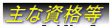主な資格等